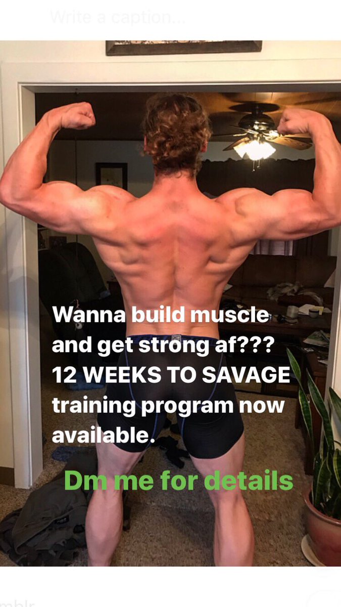 JacobNickelson's tweet photo. ”12 WEEKS TO SAVAGE” muscle building and Strength training program now available!!!💪🏼💪🏼💪🏼 slide into my dm’s for info https://t.co/UWX2nNLydc