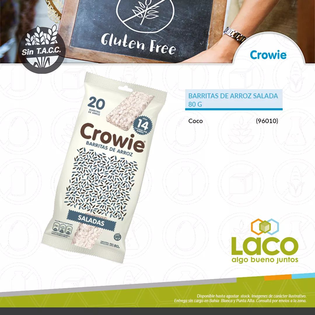 Dis_Laco's tweet photo. Gracias a Crowie podemos brindarte los snacks más exquisitos, libres de gluten para tu comercio. 

☎ Contactanos al 0291 451 3737 para hacer algo bueno juntos.

#Distribuidora #BahiaBlanca #distribuidor #glutenfree #libredegluten #singluten #sintacc #snacks #snacksaludable https://t.co/B9jlPMKExU