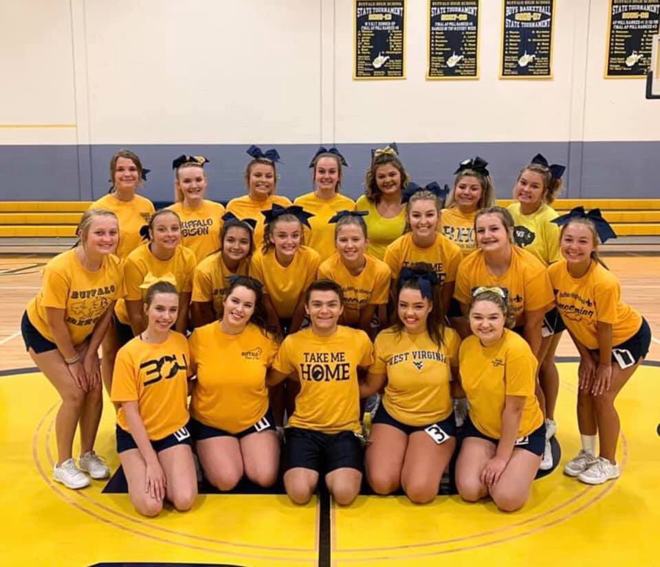 Practice is in full force for the Bison Cheerleaders!! GO BISON!! 💙💛