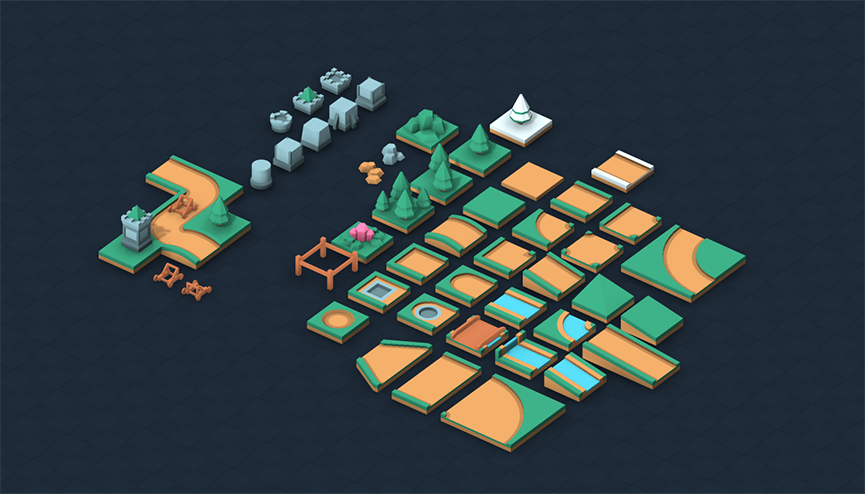 KenneyNL's tweet photo. Small preview of the next free #gameassets (told you production doubled); Tower Defense Kit! Feel free to request stuff I should add to this. #gamedev https://t.co/MvdgcYxB4u