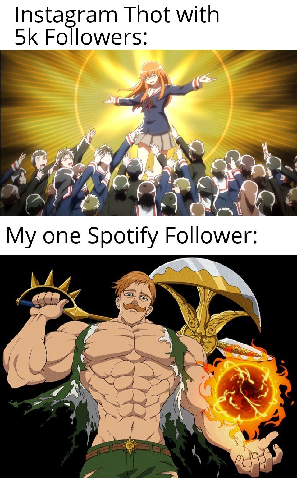 Otakusmeme : 69 6,559 0 Posts Followers Following Anime Memes