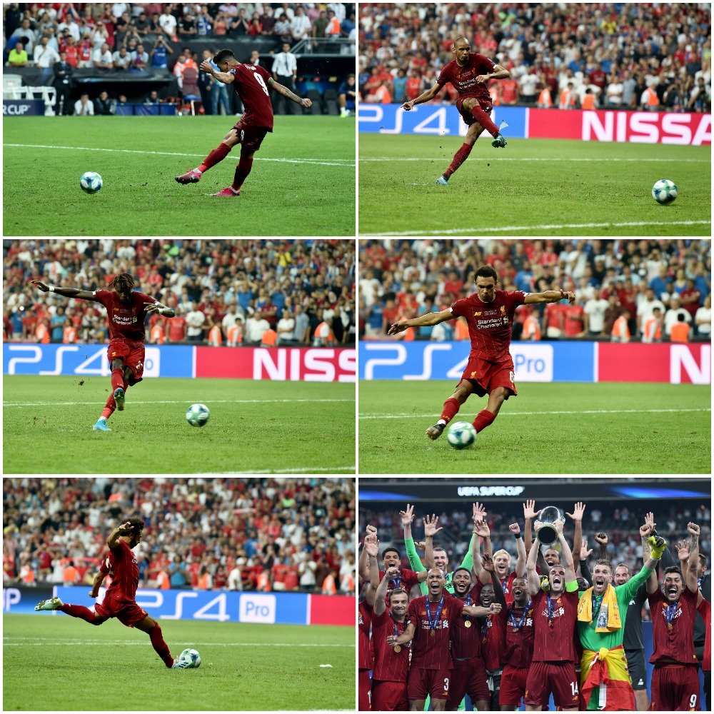 LFC's tweet photo. ⚽️⚽️⚽️⚽️⚽️ x 🏆

Perfect penalties 😍 https://t.co/XV5jFpQRNd