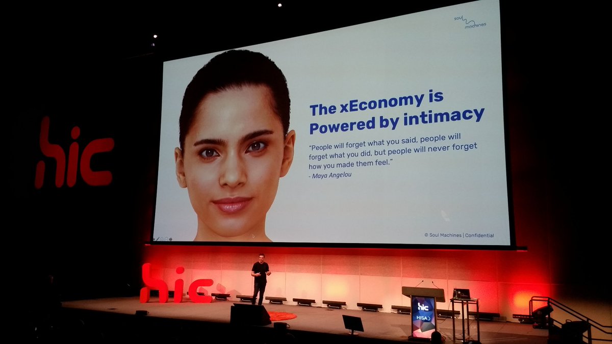 We <a href="/Soulmachines/">SoulMachines👥</a> are on a mission to deliver more care, to more patients, at less costs? <a href="/benhanna/">Ben Hanna</a> explains @HISA_HIC. #HIC2019 #DigitalHealth.
