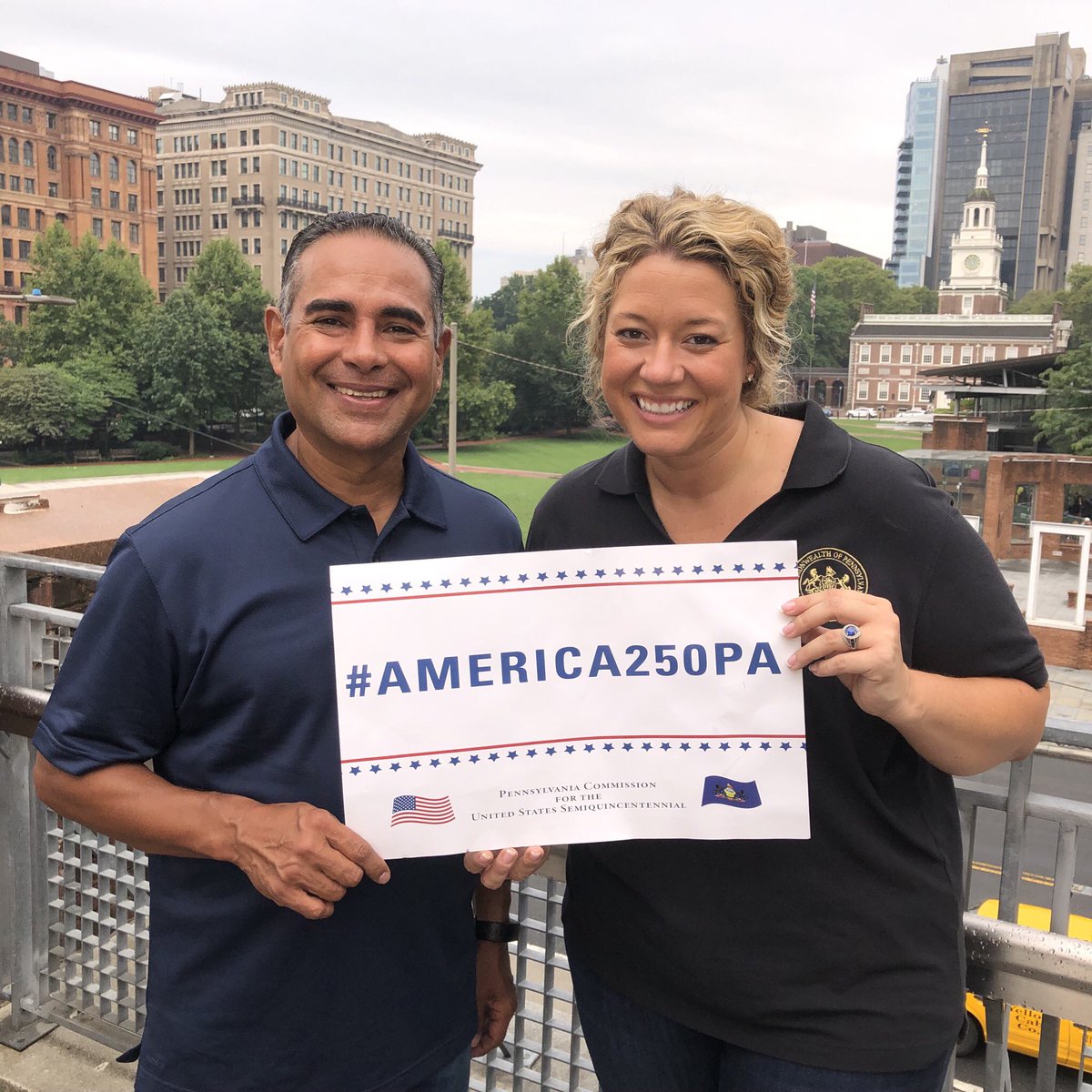 America250_PA's tweet image. Thanks to Commissioners Justino Navarro, @RepWendi , Joanne Grossi and Matt Taylor for participating in the #LaunchVideo today! #America250Pa🇺🇸