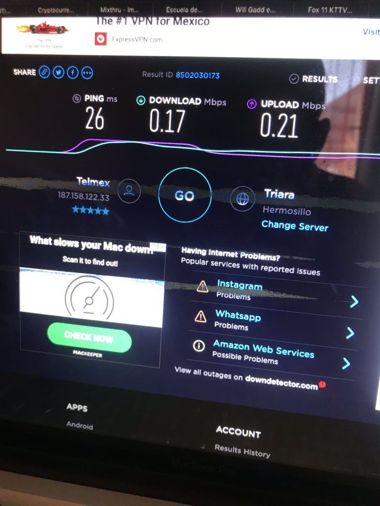 DanielVerdugoP's tweet photo. @TELMEXSoluciona Tengo un año reportando el mismo problema de siempre, su calidad de servicio es pésimo, añado foto de la carga y descarga de un paquete de Infinitum donde se supone que ofrecen 10 mb, somos varias personas de mi localidad con el mismo problema, busco una solución https://t.co/0ihMSG3OrC