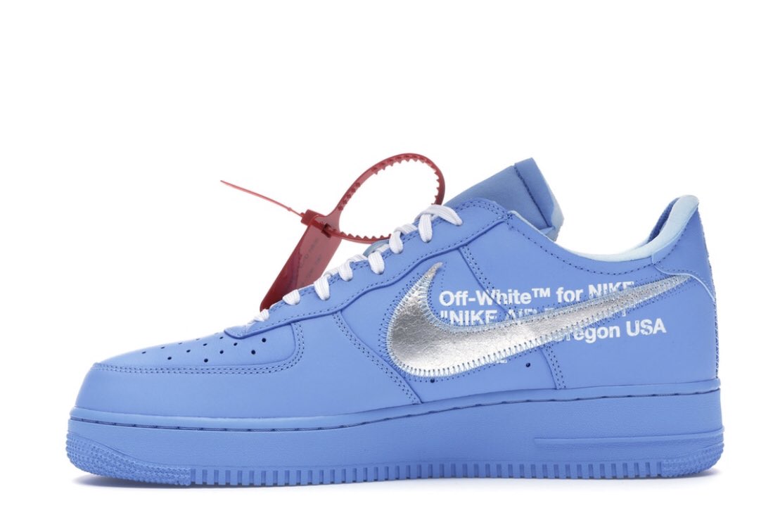 MaterialDope's tweet image. Off-white MCA University blue 
$85