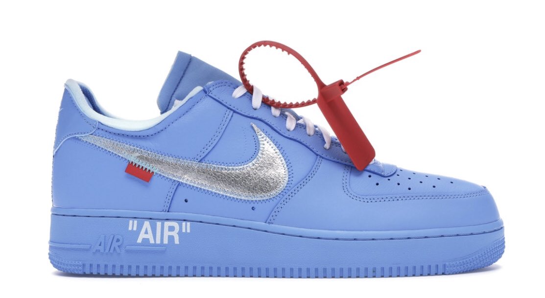 MaterialDope's tweet image. Off-white MCA University blue 
$85