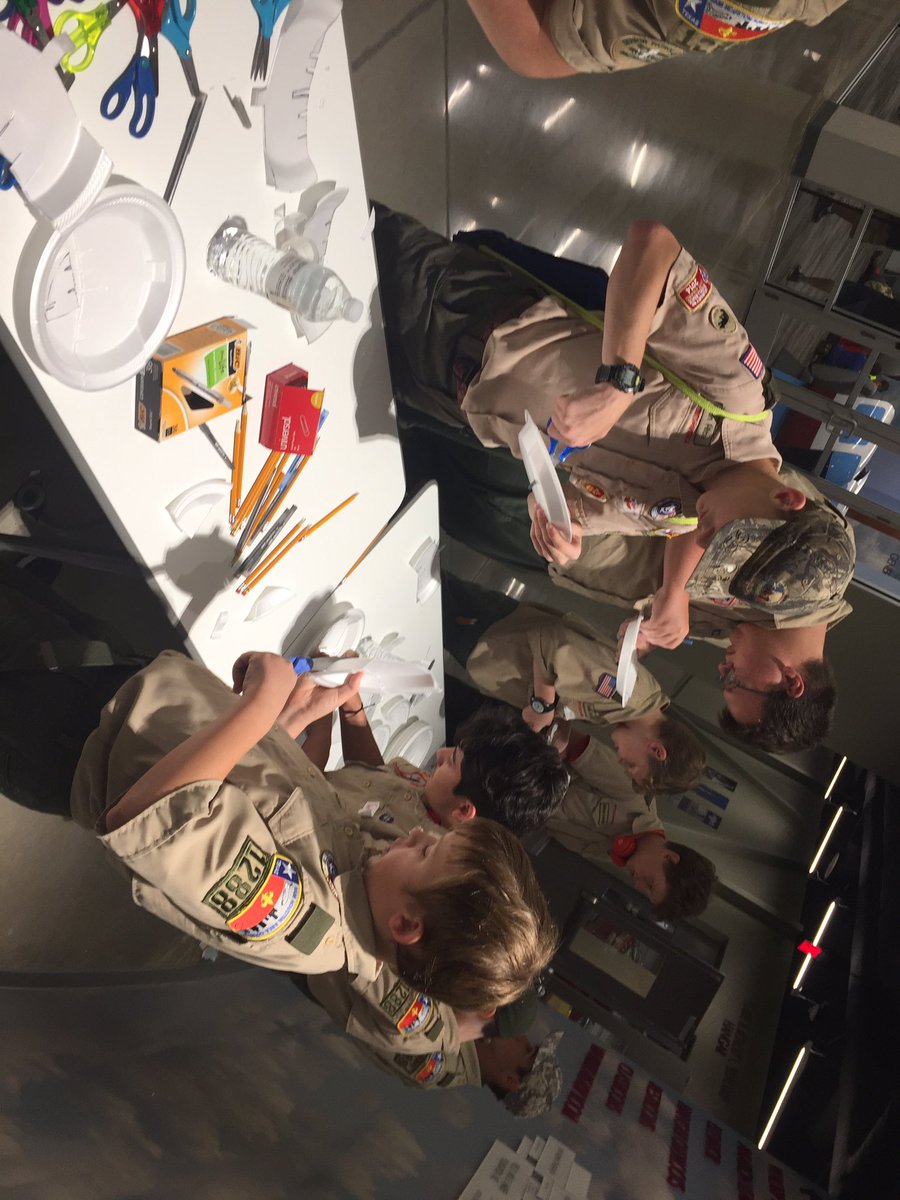 CFISD_Sanchez's tweet photo. Airplane model station at Lone Star Flight Museum! Boy Scout lock-in. Cy Fair made a presence! #CFISDspirit https://t.co/hRiaw5ztFx