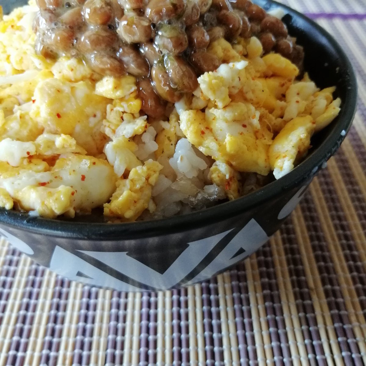 Trainingharder's tweet photo. 卵納豆かけご飯🍚 https://t.co/qM3vVX2AIj
