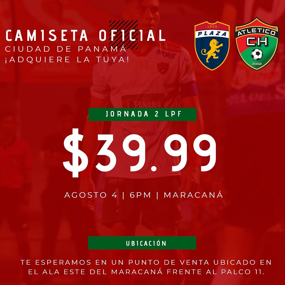 ¡TIENDA MOVIL! Este domingo tendremos un pequeño espacio en el Estadio Maracaná donde los fanáticos de Chiriquí podrán adquirir su camiseta. ¡Te esperamos!

Una mención especial y agradecimiento a la directiva de <a href="/cdplazaamador/">CD Plaza Amador</a> por permitir que se diera esta venta. 

Continua...