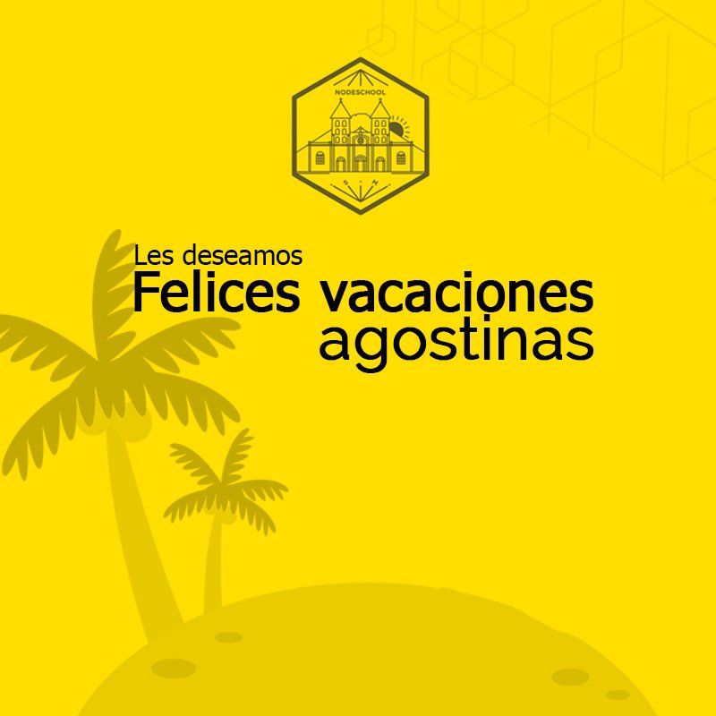 NodeSchoolSM's tweet image. Deseamos pasen un buen tiempo de descanso y de cálidad con sus seres queridos en este período de vacaciones.
Pronto estaremos compartiendoles más detalles sobre el próximo #Codevent manténganse pendientes ;)