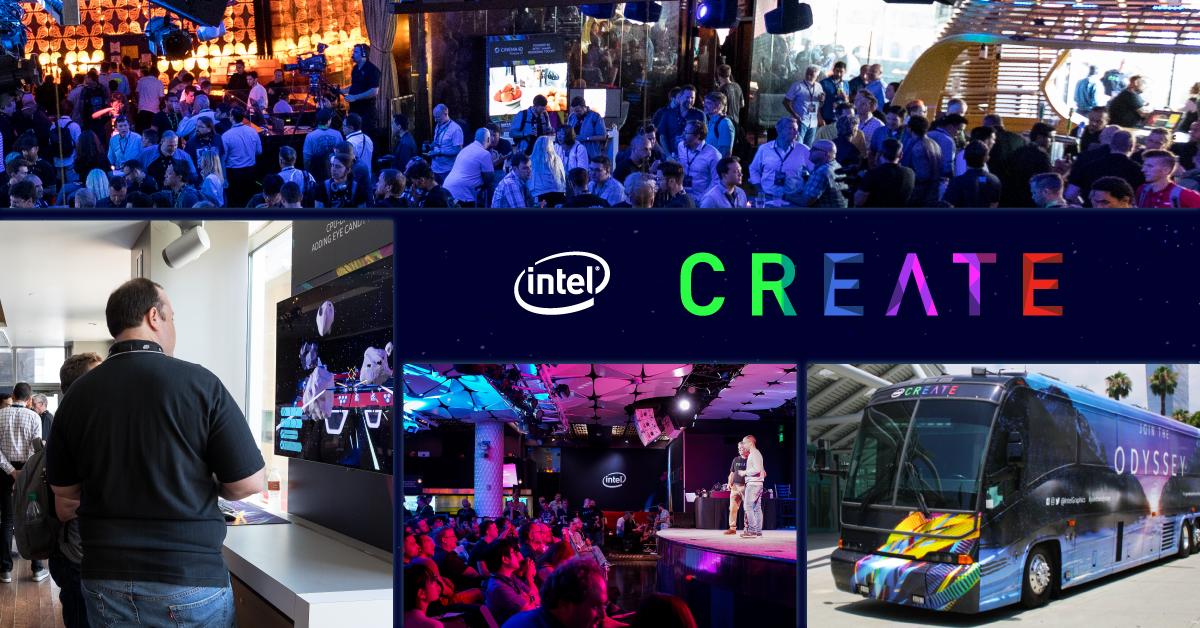 IntelGraphics's tweet photo. A few more photos from the #IntelCREATE2019 evening event have surfaced. We can’t wait to bring our next event to the community! Where should it be? 👀 #JoinTheOdyssey #SIGGRAPH2019 https://t.co/fUv6C2hfXJ