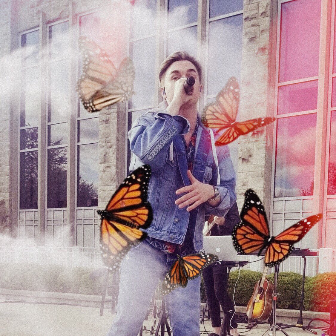 JesseMacsAngels's tweet photo. Why is it that when I use butterflies in my edits they always end up in an unfortunate place?😂 #sorryjesse #jessemccartney #notthebestplacement #butterflies #edit https://t.co/ZMR4hi8QA2
