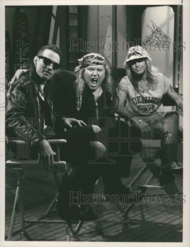 #FBF Tommy Lee, Sam Kinison RIP & Vince Neil on Friday Night Videos - May 11 1990. Photo from NBC archives. #motleycrue #samkinison #tommylee #vinceneil #mickmars #nikkisixx #TheDirtMovie