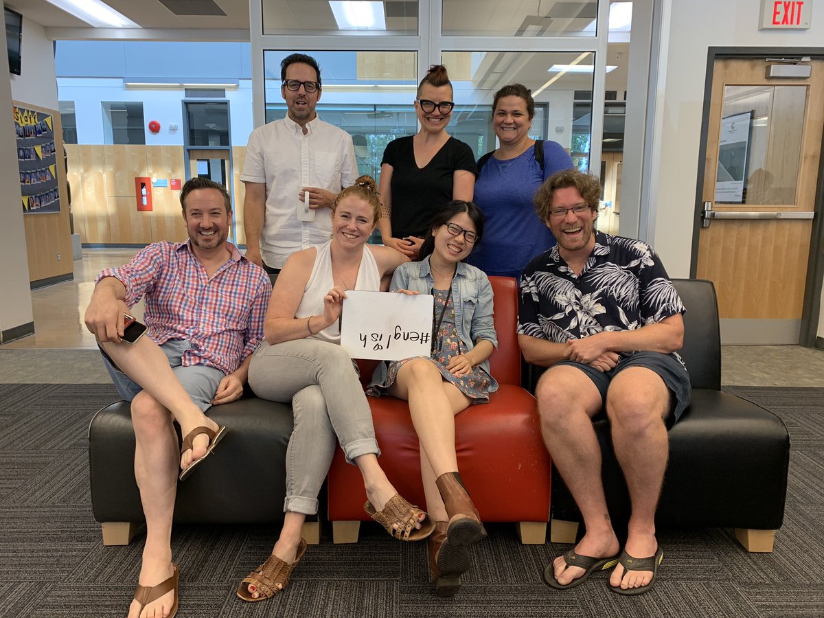 Thank you to our English crew who brought so many creative ideas to the table. We loved coming in to your classes and seeing the way you had your students working with concepts! Great work team!