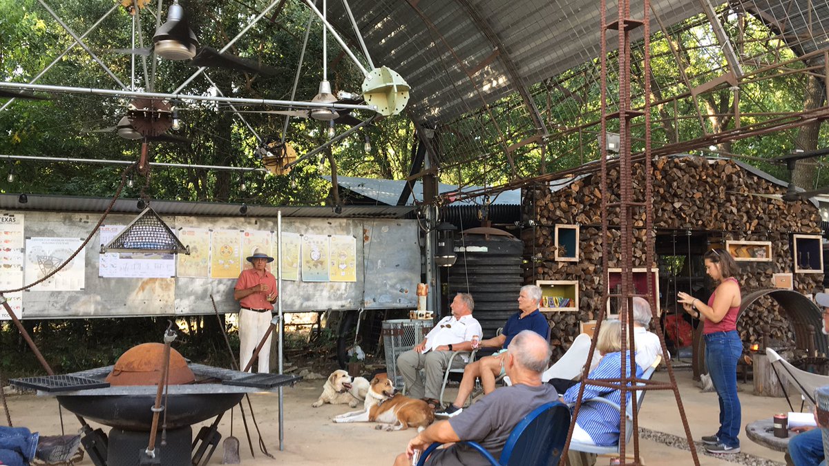 Talking cybernetics—the science of relationship between people and machines—at tonight’s open house. Provocative as always!