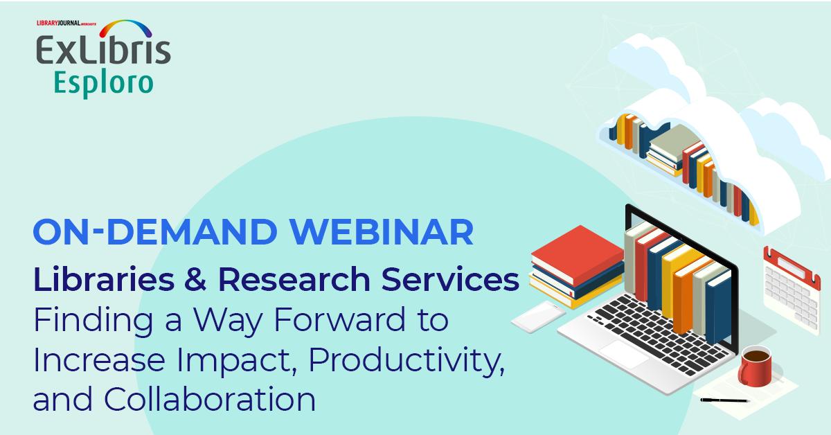 EXLresearch's tweet photo. Find out how academic #libraries are looking for ways to grow their involvement in research activities.  Register today to get our #webinar on demand with @LibraryJournal. >> https://t.co/izj575E37v

@LibraryJournal  @EddieNeuwirth  @MatthewEnis https://t.co/rDVgHAi5FK