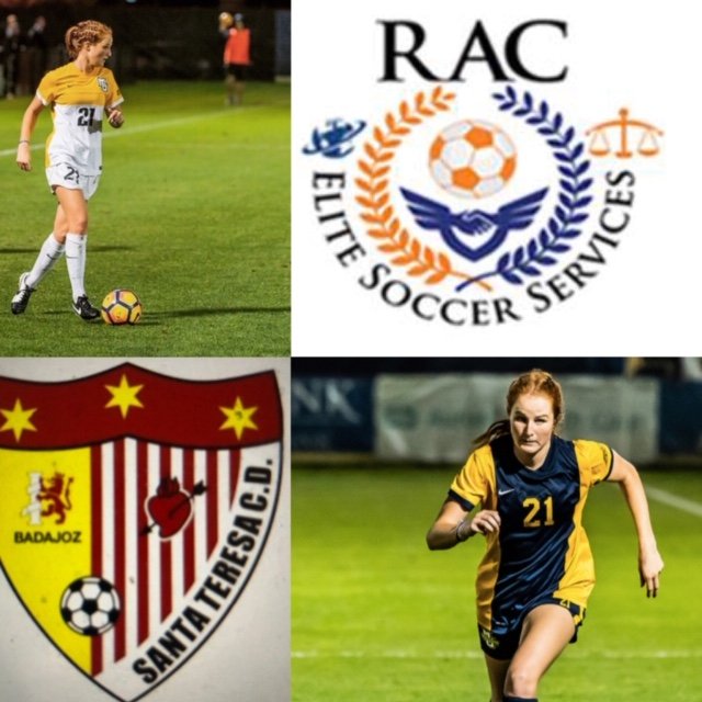 RACEliteSoccer1's tweet photo. #CarrieMadden arrives in Badajoz, Spain, to play with her first professional team, Liberbank #SantaTeresaBadajoz, which will play in the newly created, highly competitive, #SecondDivisionPro league in Spain.  Good luck!! #racelitesoccerservicesfamily, #segundadivisionpro https://t.co/Sj7GvWVMAh