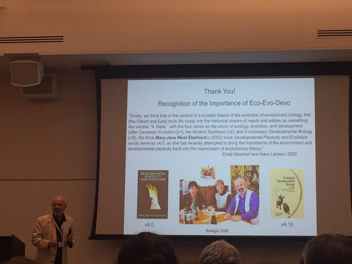 giovannadb_'s tweet photo. Speaking of ending on a high note! #EvoDevo19 last speaker is Scott Gilbert talking about the Evo-Devo of holobionts!
βOur bodies are not our own, we are all holobiontsβ https://t.co/UUbW9PpXu0