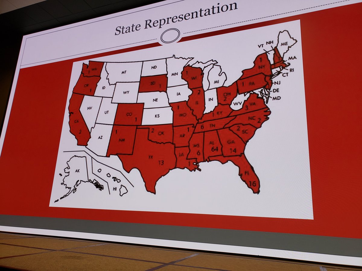 JFMcGreal's tweet photo. I'm why Wisconsin is red on this map!! I'm graduating tomorrow with my Masters of Education-Higher Education Administration. #MasterJohn #EmChat #BamaByDistance. https://t.co/XG48EBelWo