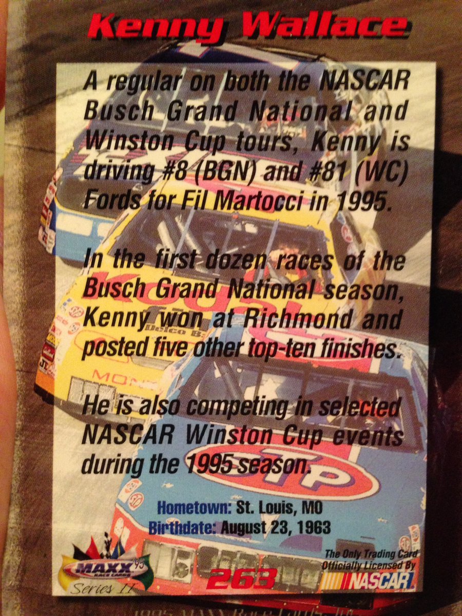dwracing6's tweet photo. @Kenny_Wallace ...fond this going through some old boxes in storage! https://t.co/mL959Q3WZg
