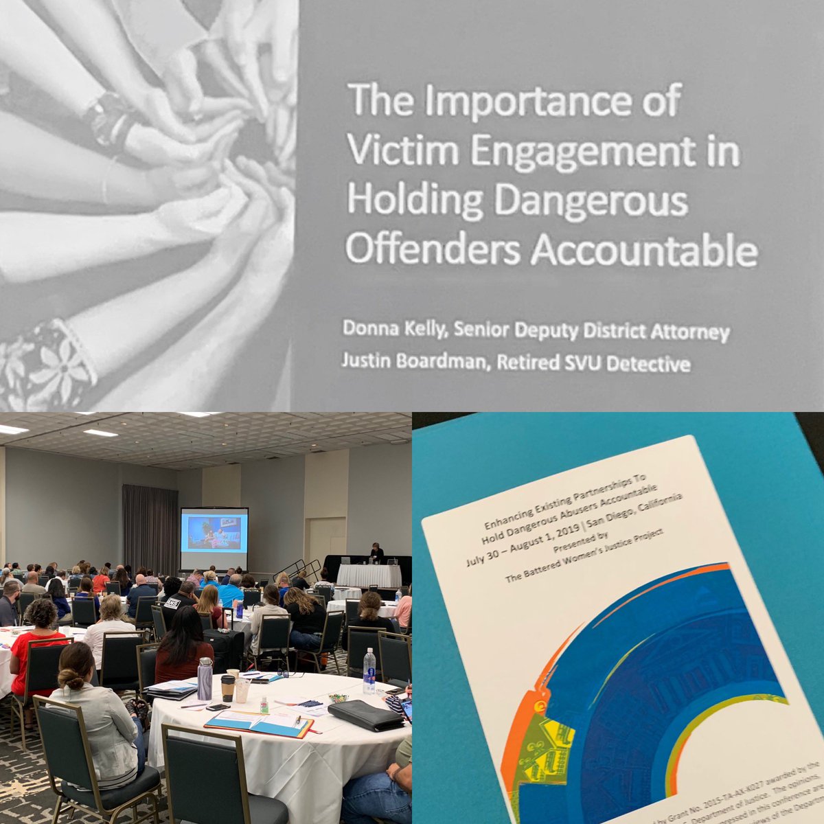 boardman_train's tweet photo. Donna Kelly and I helped wrap up the #BWJP Conference yesterday. So many great people! #TIVI #NotAlleged @PoliceForReform @NationalCCAW @BatteredWomenJP https://t.co/dL03syCTQP