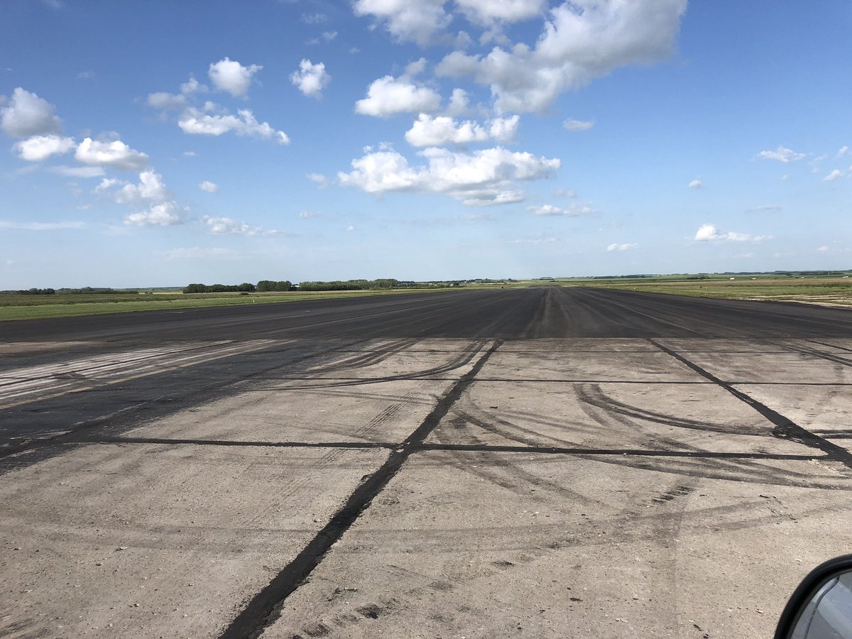 Agpilot57's tweet photo. Painting to be completed over the weekend. Should be back in full operation next week.  Was originally planned as a 5 year project. Completed in less than 10 days. The airport serves as a tremendous positive economic driver for the future of Yorkton and the Region. https://t.co/SNedGW2Vz3