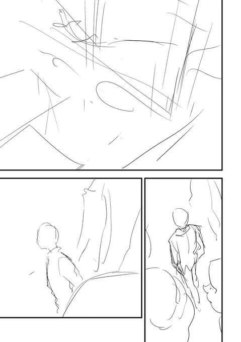 良い夢を見れる何かの話なんだけど、15pほどラフを描いてるので分かるところまで完成させてもいいかもしれない 