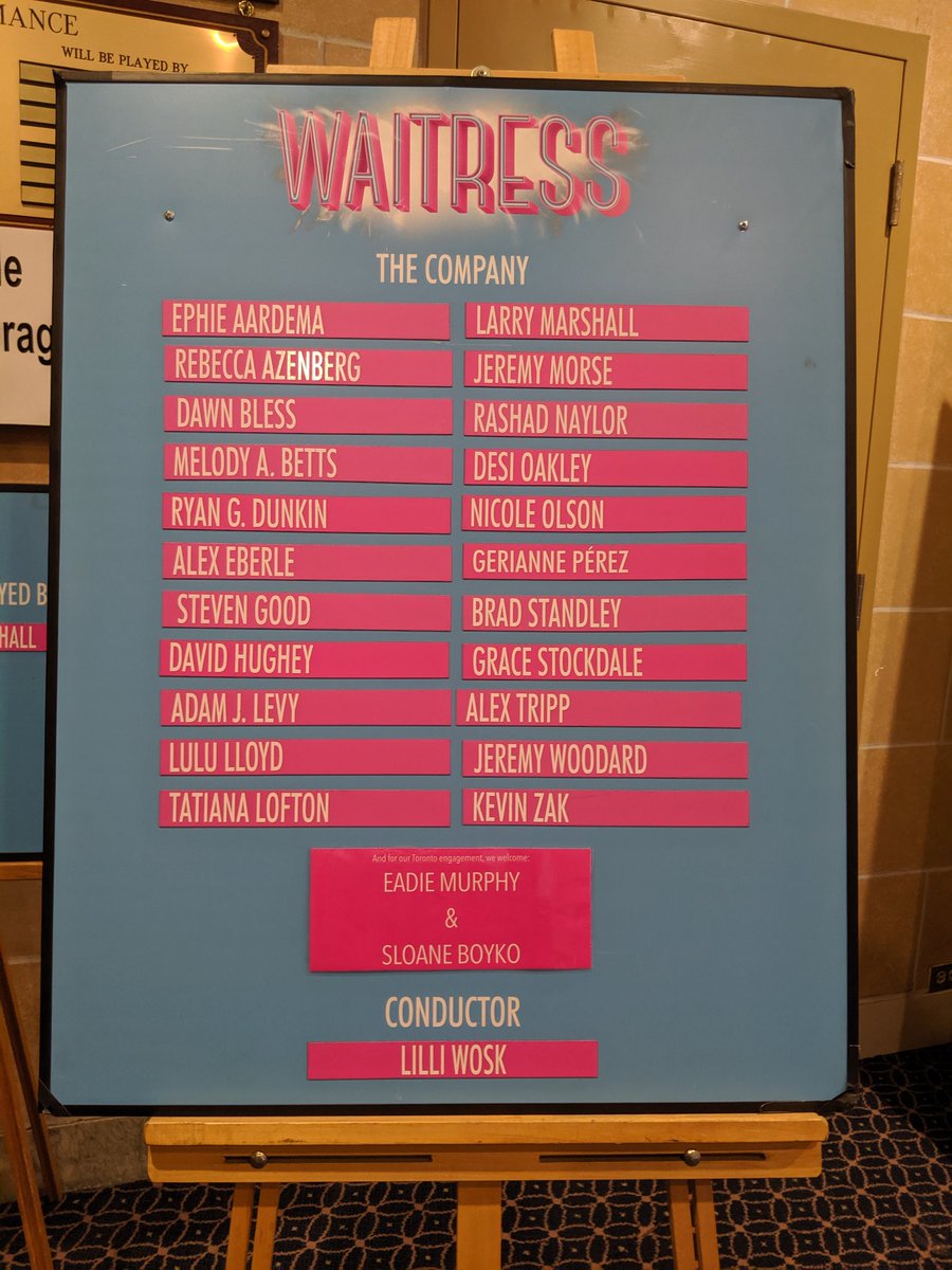 jchiam's tweet photo. Pies are flying off the shelf at Pie Bar  #waitress  @Mirvish w @JanetK1 Strawberry rhubarb pie 👍😋 #sugarbutterflour #theatre #toronto #theatretherapy https://t.co/RAT1JaLbrq