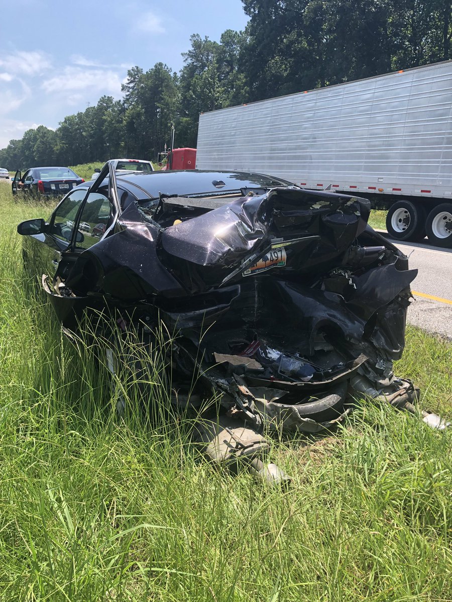 bennett1423's tweet photo. Thank you to the two kind men who helped me on the side of the road today and @NissanUSA for saving my life when an F150 going 80mph slammed into the back of my car today on I-26. #RIPMaxima #YouWillBeMissed https://t.co/p94lbWzGtc