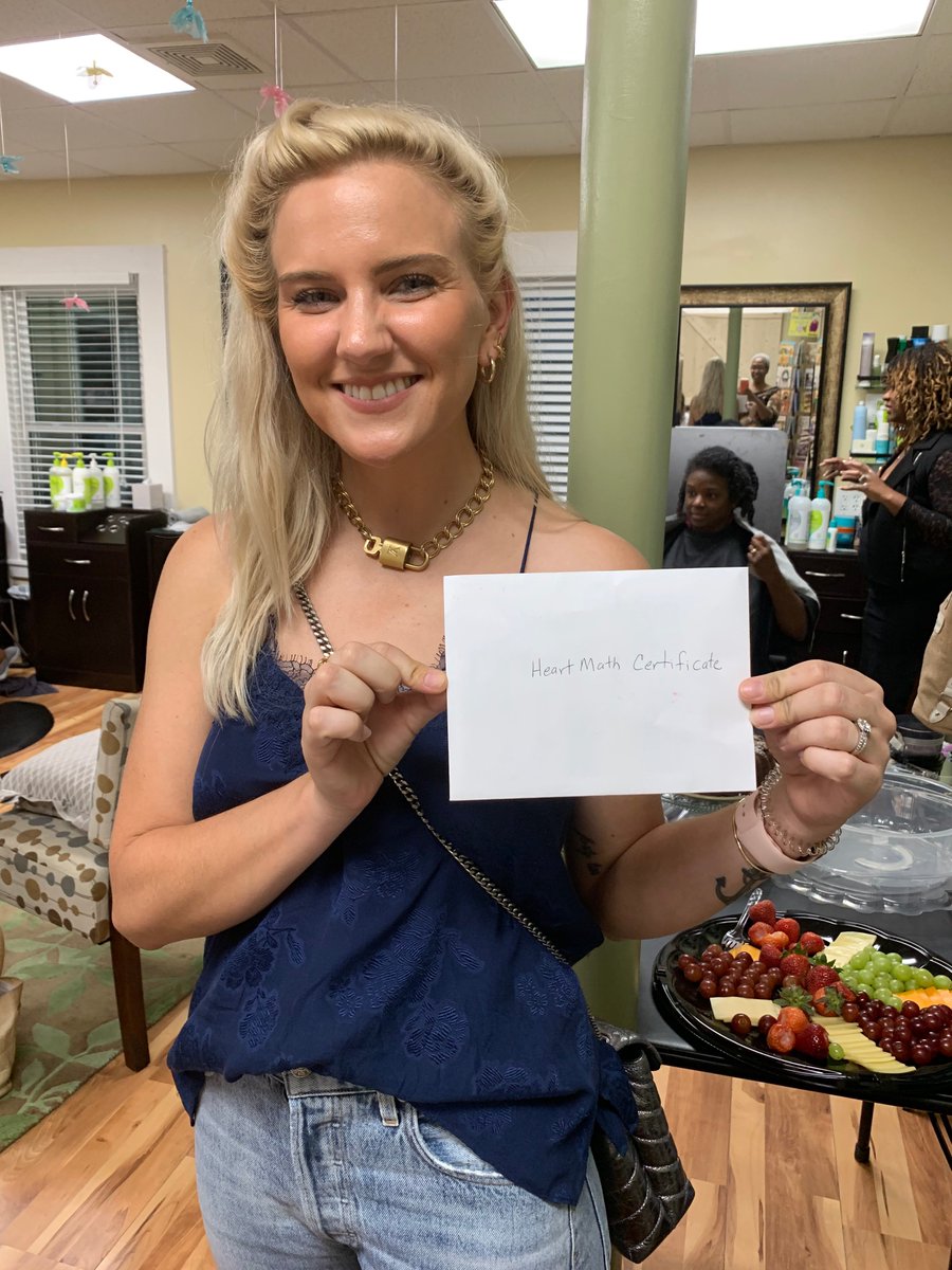 adaraspa's tweet image. Congrats to @katelynsailor, winner of Heartmath stress management. 😊#CurlsNightOut #StressManagement #StressRelief #Adara #VisitAdaraSpaToday