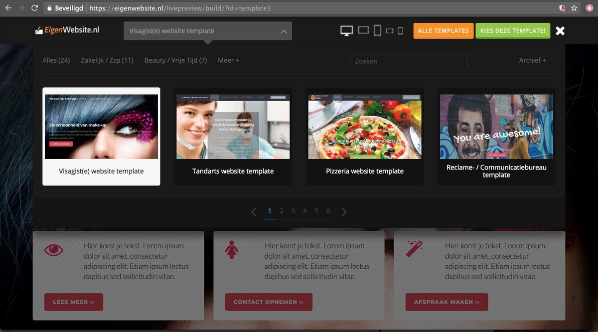 eigenwebsite's tweet photo. UPDATE!😎 Een totaal vernieuwde manier van een eigen #website #template, #design of #sjabloon bekijken en kiezen via de Live-preview: https://t.co/8OByog84QU ***** #webdesign #templates #logomaker #logo_design https://t.co/7cPFlqjfIe