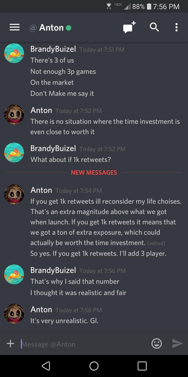 Scarecrow_Arts's tweet photo. Alright Internet, we'll play your game, 1,000 Retweets and #TheStoryGoesOn will have 3-player co-op on Steam and Switch(at its launch Late 2019)
Please RT to help @BrandyBuizel keep @DragonCoke from finishing his master's degree! #gamedev #indie #screenshotsaturday #Nindie #gms2 https://t.co/HoW0KQfvOh