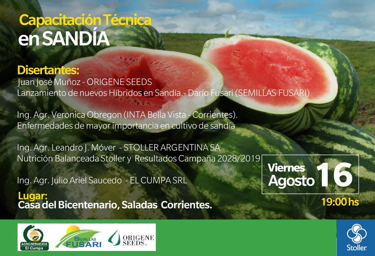 semillasfusari's tweet photo. Siempre innovando junto al productor. #origeneseeds #semillasfusari #sandia https://t.co/LRBRLQkLvd
