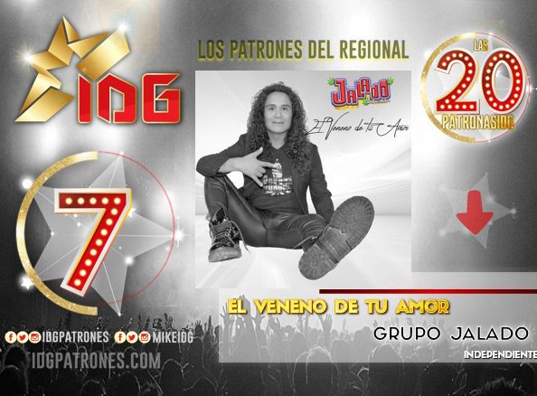 idgruperaofi's tweet photo. #Las20PatronasIDG #Lugar7
EL VENENO DE TU AMOR @BakanoJalado jalado
https://t.co/5cGGC6o2pa / @tunein #IDGRadio
#ChartMusical #conteo
#RT @Paquitomontoya https://t.co/5DHNgShZ4E