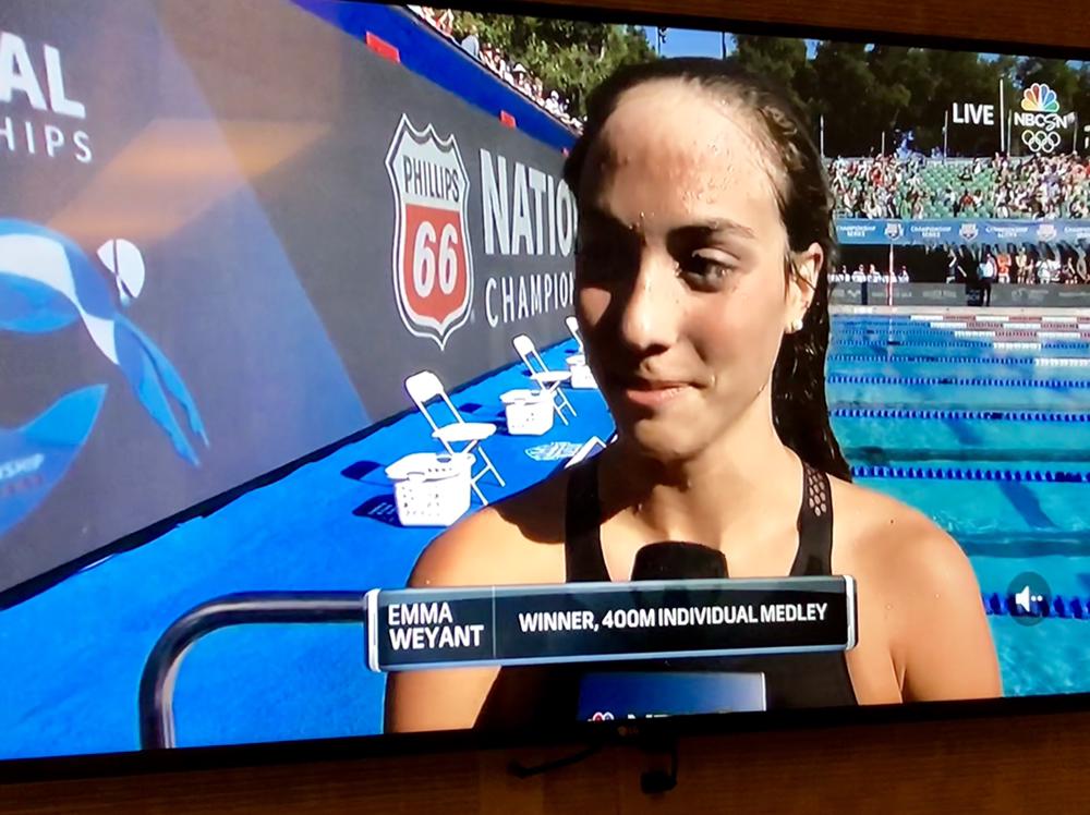 Congratulations <a href="/emmaweyant/">Emma Weyant</a> on winning the 400IM at US Nationals!  Emma's time of 4:35.47 is the 5th fastest time in the World this year! Way to go Miss Weyant. Shark Nation is proud to call you one of our own! #FTT #Process <a href="/srqcountygov/">Sarasota County Government</a> @heraldtribunemedia #htpreps