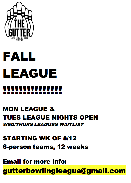 thegutterlic's tweet photo. Fall LIC League Begins Next Week!!!
Mon Team Registration Open
Wed/Thurs Waitlist Open
Sign-up link here:
https://t.co/89lb6ES1QQ https://t.co/72sAobeeXH