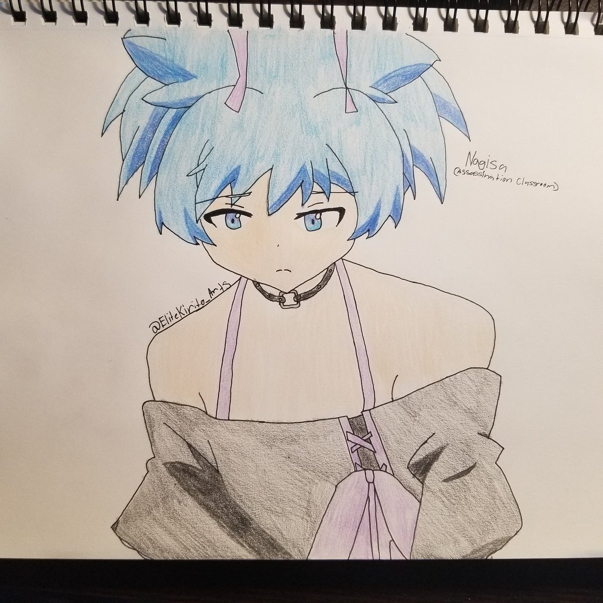 JeroArts's tweet photo. Character: Nagisa
Anime: Assassination Classroom 
I probably should've spent more time on his details cuz I think I drew his body a bit to big
#drawing #pencil #art #penciltopen #pen #anime #color #trap #AssassinationClassroom #Nagisa https://t.co/gWaCID4WbF