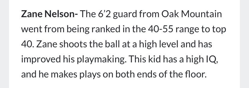 HawksEliteAAU's tweet photo. Another nice write up on ‘20 6’9 Cole Larue (@thecolelarue4) and ‘20 6’2 CG Zane Nelson (@ZaneNelson0). Good summer for both. Improved as the summer went on. https://t.co/8hm1zjBjTB