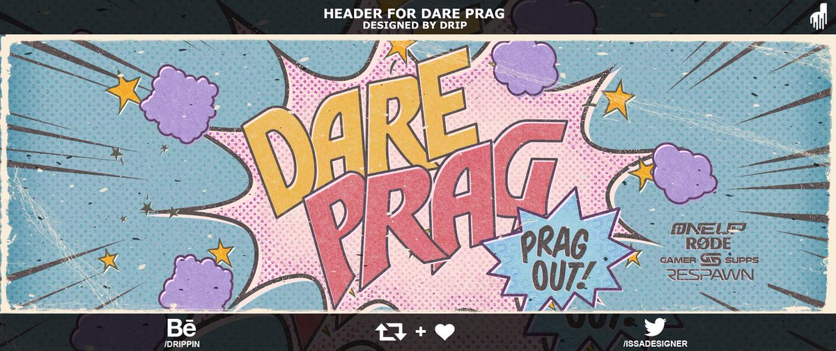 IssaDesigner's tweet image. Comic Header v2 for @DarePrag 

#DareToAchieve 

Portfolio: Be.net/Drippin