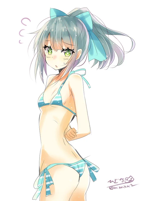「新装備ってこれ水着じゃないですかぁ」水着を着せられる夕張
#艦これ版深夜の真剣お絵描き60分一本勝負
#艦これ版真剣お絵描き60分一本勝負_20190802 