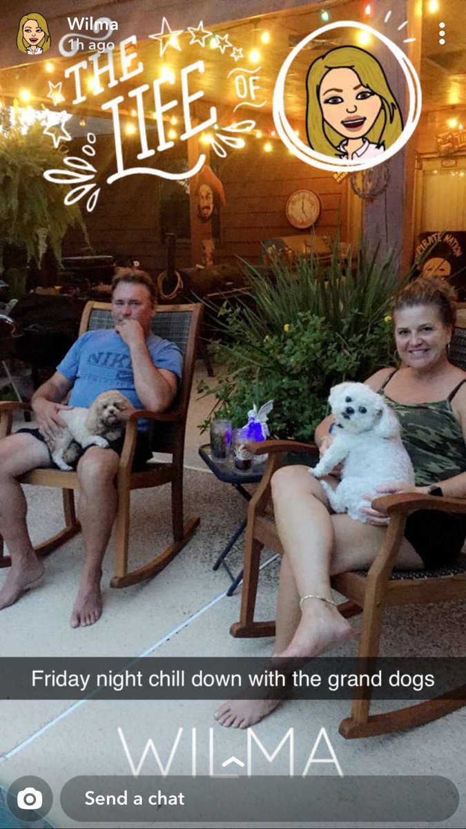 TMechum's tweet photo. Damn... I think I’m old! Rocking chairs and lap dogs on Friday night https://t.co/tGJIWqFEOR
