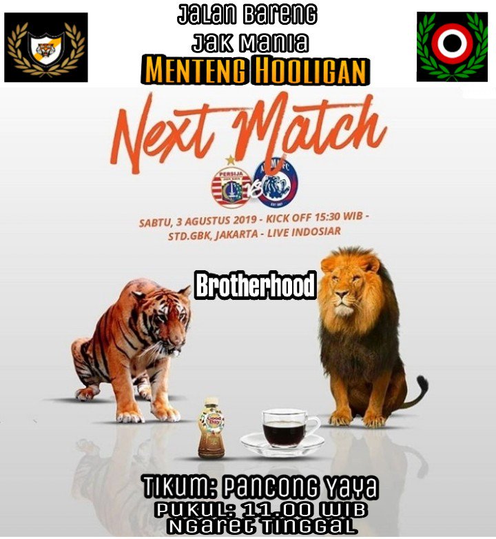 HooliganMenteng's tweet photo. FYI : Buat rekan2 Menhol siap2 kita kumpul jam 11.kite konvoi ke GBK buat dukung sang kebanggaan dan mendapat kan point 3.
#PersijaDay 👆🐯
#JakMenteng
#Menhol https://t.co/jbuNFLD8bq