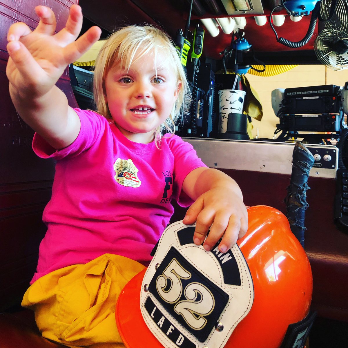 LAWFS_Fire's tweet photo. It’s never too early to fall in love with being a #firefighter. #imonly3 #LAFD #LAWFS @LAFDwest @LAFDtalk https://t.co/UAdsg7XyKT