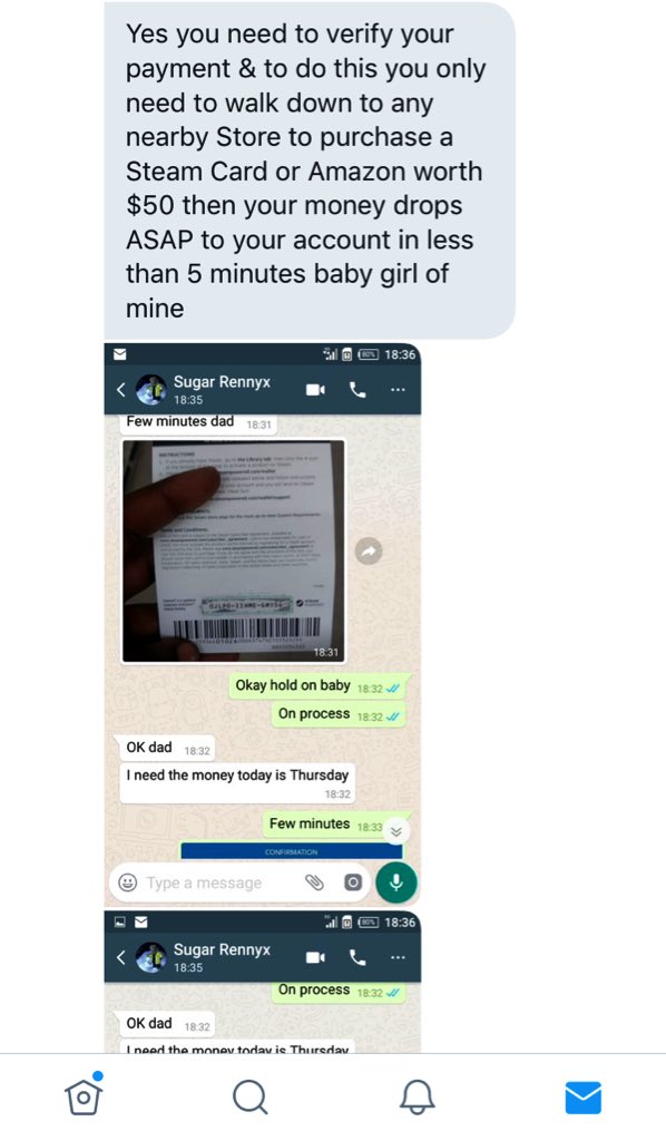 AliyahFeet's tweet photo. Omgg for all my #suagrbabys this is how you know your #sugardady is #scamming you, I’m so done like are here even real #sugardadys around tbh, I literally get scammed almost everyday I just can’t anymore🤦🏻‍♀️ https://t.co/PXqOPXAFhL