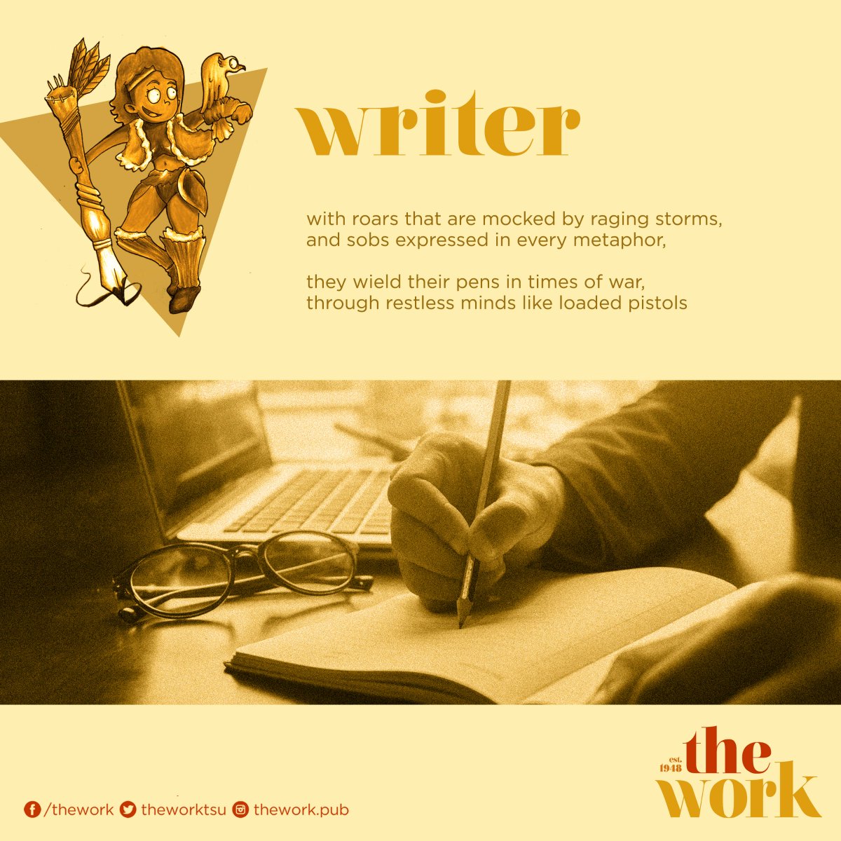 theworktsu's tweet photo. If you are an aspiring writer, join our team! Take the qualifying examination of The Work! #JoinTheWork
Complete the application here: https://t.co/VqffTtNAGk
For more info: https://t.co/7cDPlkfrS0 https://t.co/wWYvtDcRkv