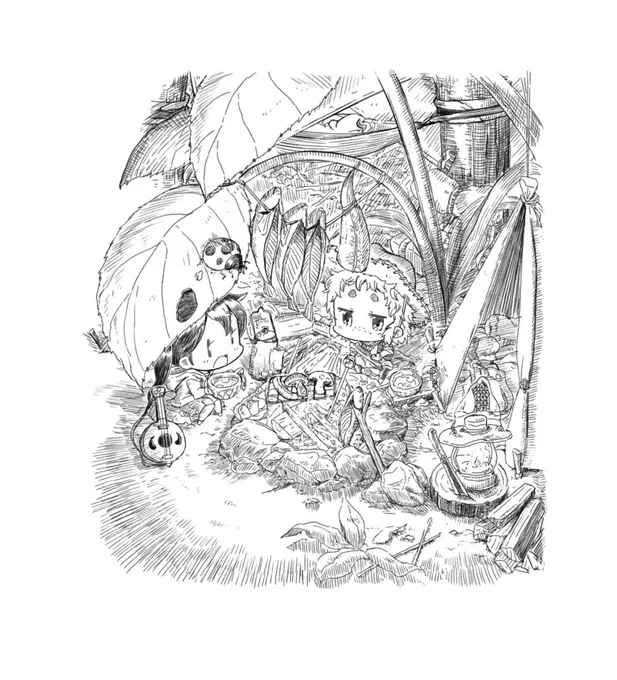 メロンの特典イラストの線画バージョン

*特典の方はミニ色紙でカラーバージョンになります 