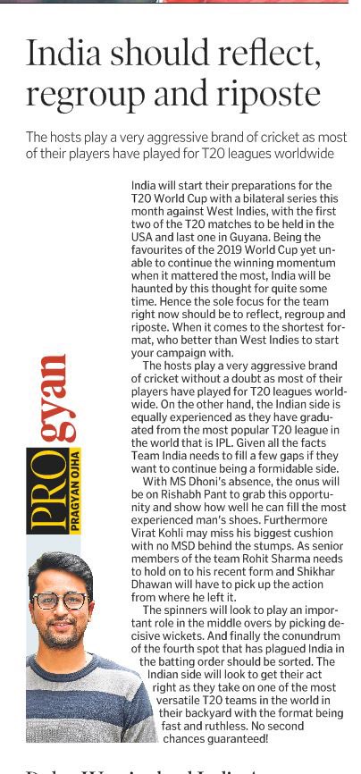 pragyanojha's tweet photo. My first column in @TelanganaToday. Exploring the other side! #PROgyan https://t.co/RTpTHyjvDH