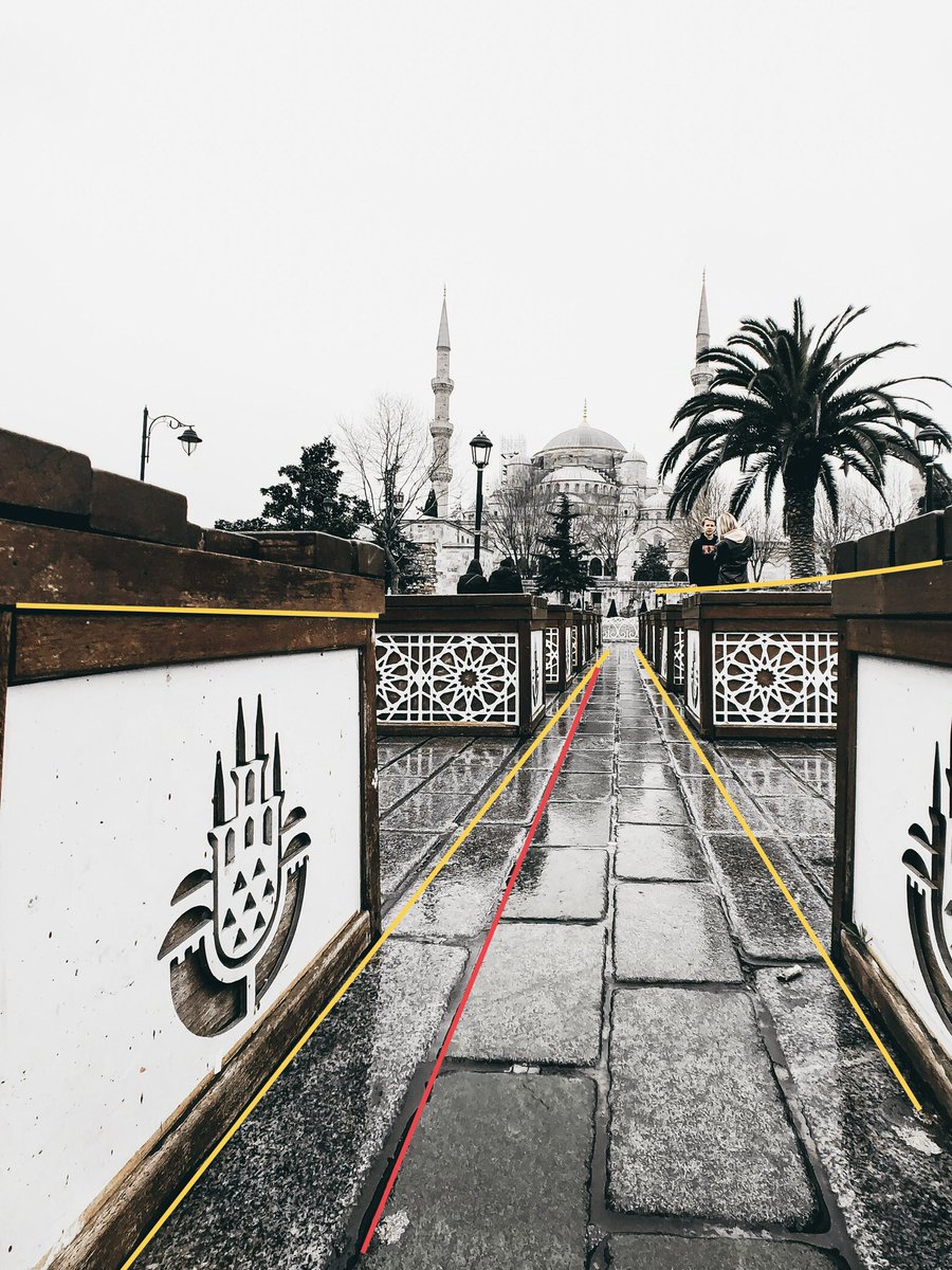 Photography Tip (4)Leading linesكل مافي الحياة يتكون من أشكال، وطبيعة الإنسان انه يحب التناسق، بعض المناظر تجذبك لها بسبب انه العين تتابع خطوط الطول وتبحث عن النهاية.المصورين يستعملوا خطوط الطول في الصور لجذب المتلقي بعيداً عن التشتت لمحور الصورة؛ وضعت بعض الأمثلة للتوضيح