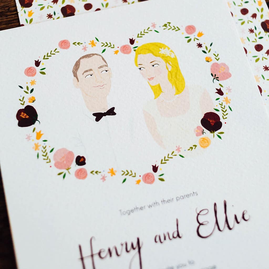 This pair 😍 Their faces say it all! Thanks Henry and Ellie for choosing us to create your portrait wedding invitations SEE MORE HERE - dearlybeloveddesign.co.uk/blog/2019/8/3/… #weddingstationery #dearlybeloveddesign #realwedding #newblogpost #portrait #illustration #bespokewedding #lovestory
